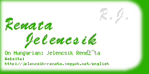 renata jelencsik business card